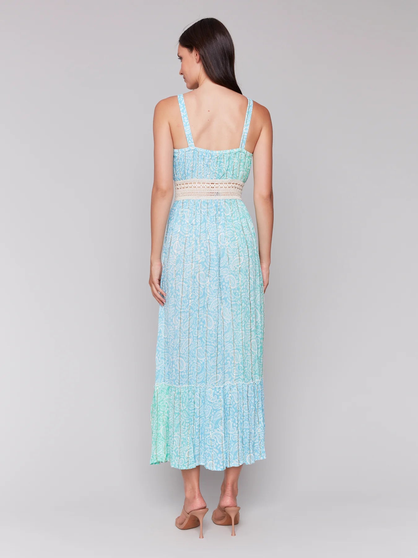 TIERED MAXI DRESS | FRONT TIE-Dress-CHARLIE B-Coriander