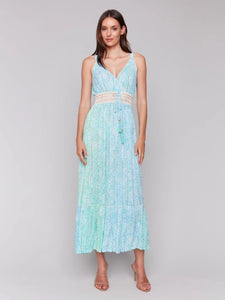 TIERED MAXI DRESS WITH TIE-Dress-CHARLIE B-Coriander