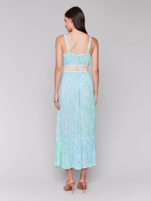 TIERED MAXI DRESS WITH TIE-Dress-CHARLIE B-Coriander