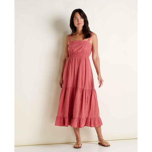 TIERED MIDI DRESS | TAJ HEMP-Dress-TOAD&CO-SMALL-DUSTY CEDAR-Coriander