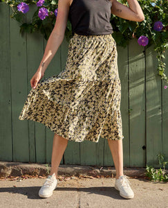 TIERED MIDI SKIRT | SUNKISSED-Bottom-TOAD&CO-Coriander