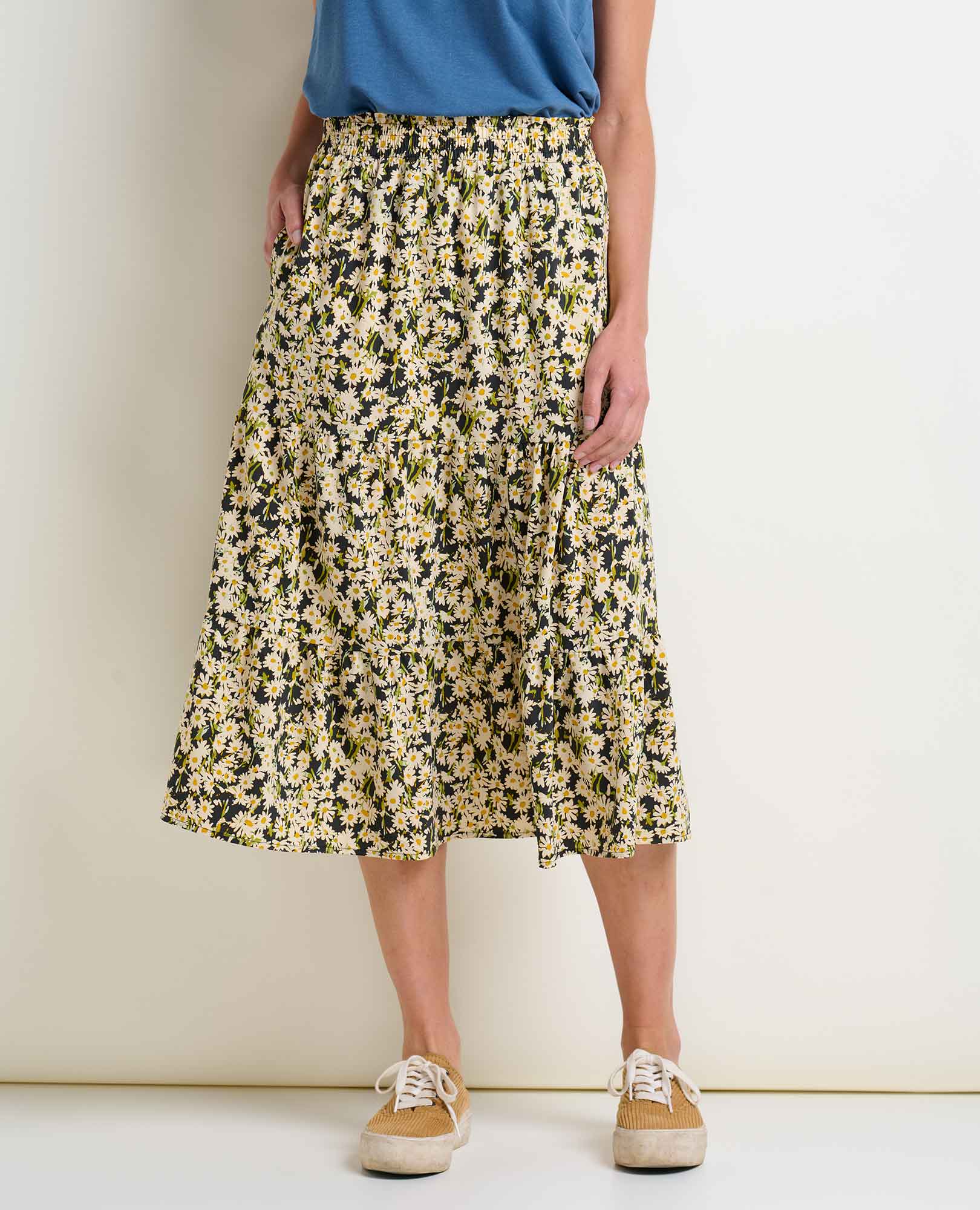 TIERED MIDI SKIRT | SUNKISSED-Bottom-TOAD&CO-Coriander