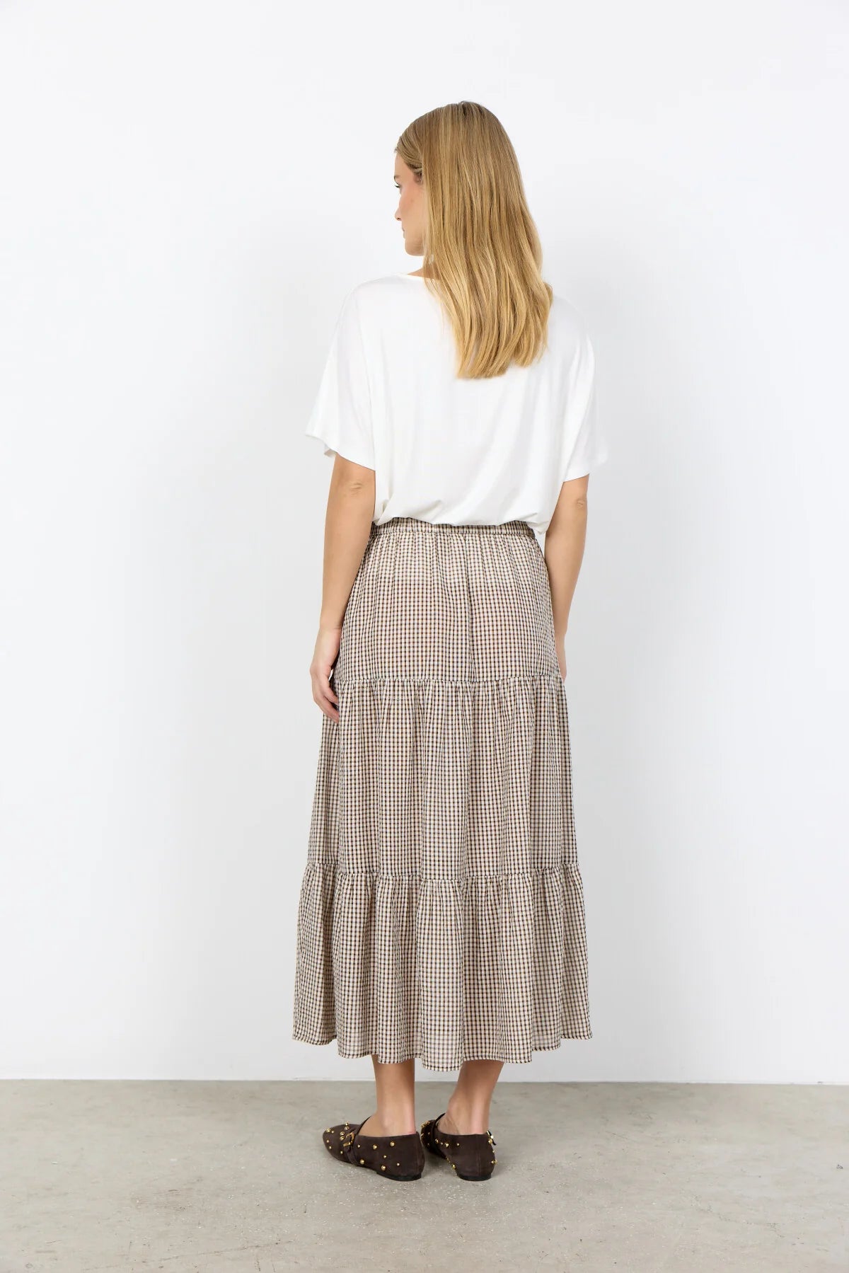 TIERED SKIRT | CANELITA: ROCKY ROAD-Bottoms-SOYACONCEPT-Coriander
