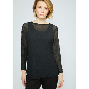 TOP | CRINKLE LAYERING-Tops-OLIVIA-SMALL-BLACK-Coriander
