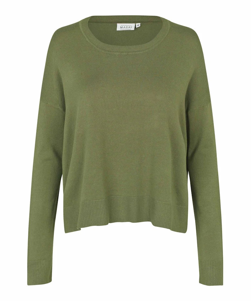 TOP | FAYDA-Jackets & Sweaters-MASAI-XSMALL-LODEN GREEN-Coriander
