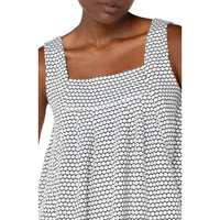 TOP | SLEEVELESS SQUARE NECK-Top-LIVERPOOL-XSMALL-BLACK WHITE GEO-Coriander