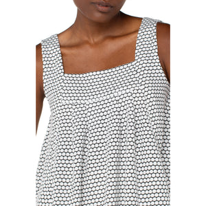 TOP | SLEEVELESS SQUARE NECK-Top-LIVERPOOL-XSMALL-BLACK WHITE GEO-Coriander