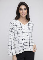 TOP | V-NECK SWING PULLOVER-Shirts & Tops-LIV BY HABITAT-XSMALL-WINTER WHITE-Coriander