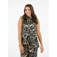 TOP | VERONICA-Tops-SHANNON PASSERO-SMALL-IKAT PRINT-Coriander