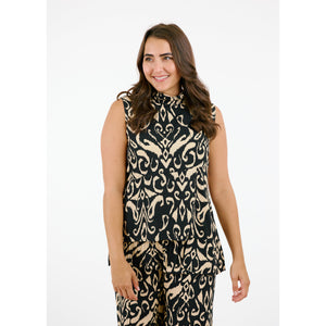 TOP | VERONICA-Tops-SHANNON PASSERO-SMALL-IKAT PRINT-Coriander