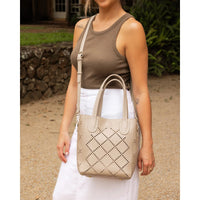 TOTE BAG | BABY BERMUDA TONE-ON-Bags & Wallets-LOUENHIDE-Coriander