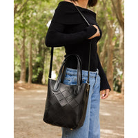 TOTE BAG | BABY BERMUDA TONE-ON-Bags & Wallets-LOUENHIDE-Coriander