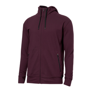 TRAILZER FULL ZIP HOODIE - BURNT PLUM-Jackets & Coats-SAXX-MEDIUM-BURNT PLUM-Coriander