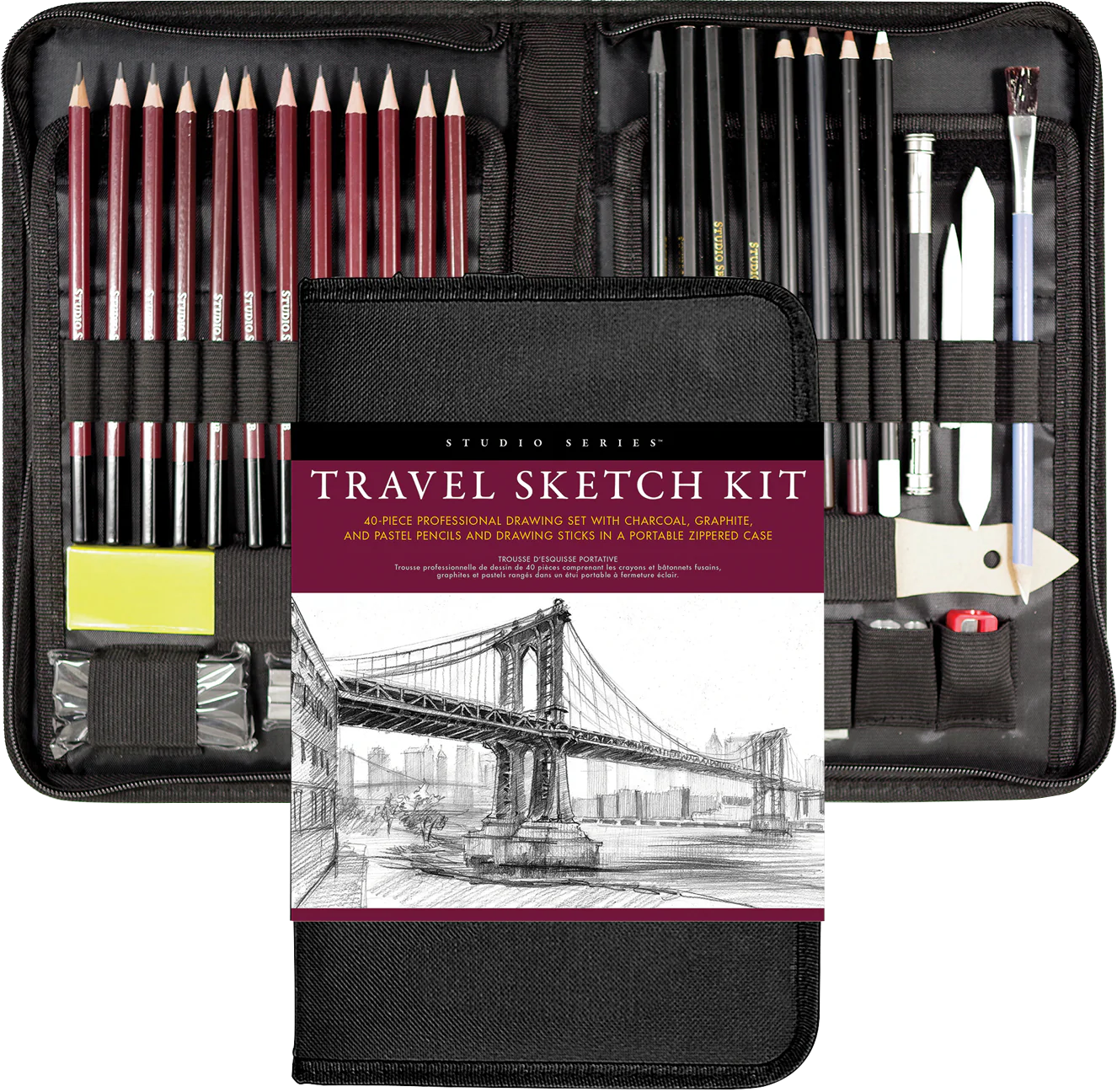 TRAVEL SKETCH KIT-Books & Stationery-PETER PAUPER PRESS-Coriander