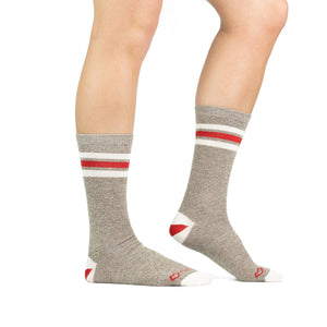 TRI-STRIPE MONKEY LIGHTWEIGHT CREW SOCK - UNISEX-Socks-FOX RIVER MILLS-Coriander