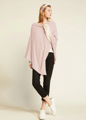 TRIANGLE PONCHO-Scarves & Wraps-LOOK BY M-ONE SIZE-BLUSH-Coriander