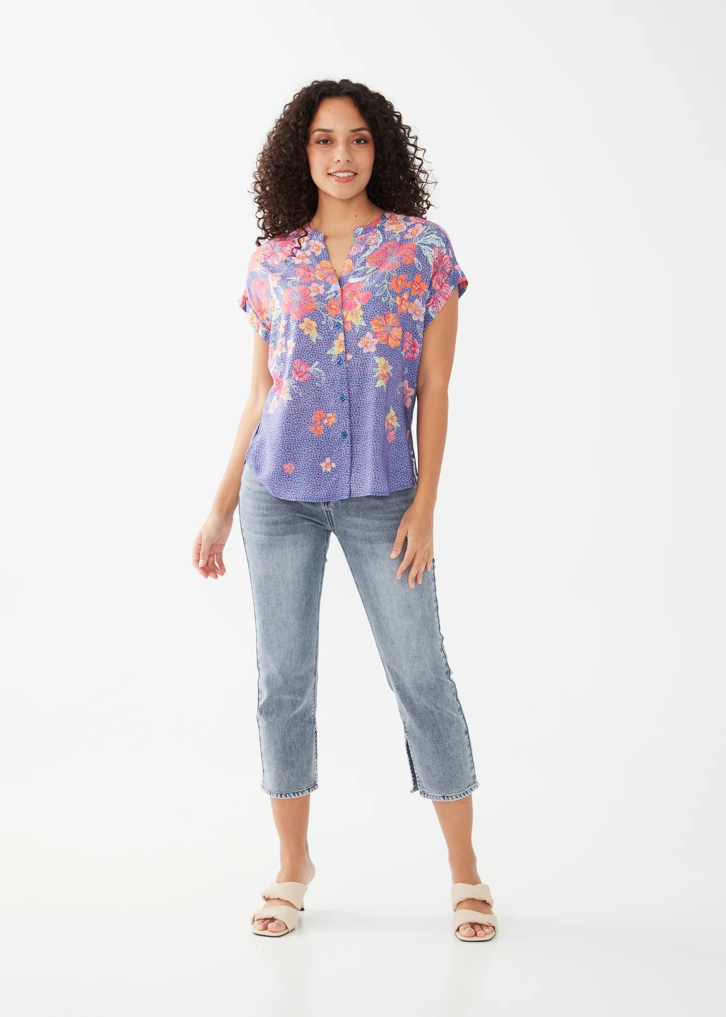 TROPICAL DOLMAN SHIRT-Tops-FRENCH DRESSING JEANS-LARGE-TROPIC-Coriander