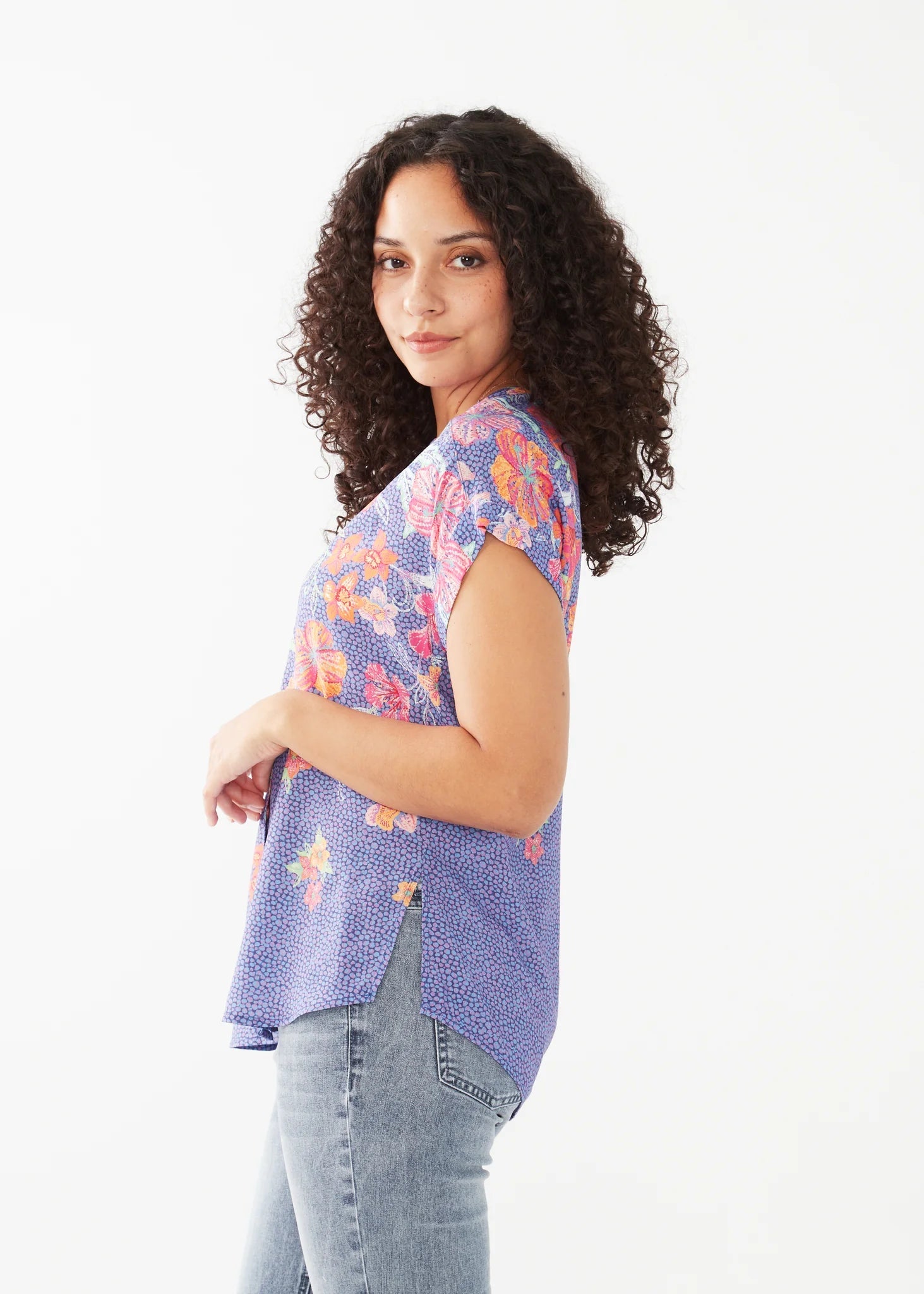 TROPICAL DOLMAN SHIRT-Tops-FRENCH DRESSING JEANS-Coriander