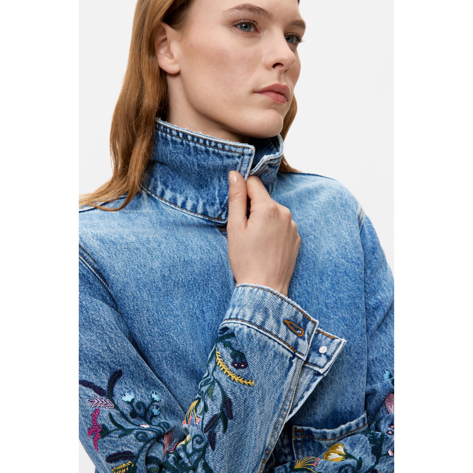 TRUCKER JACKET | DENIM EMBRIOIDERED-Uncategorised-DESIGUAL-Coriander