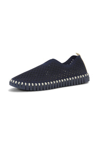 TULIP SHOE | ORIGINAL FLAT MONOCHROMATIC: DARK INDIGO-Uncategorised-ILSE JACOBSEN-Coriander