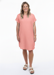 TUNIC DRESS | MEGHAN-Dress-SHANNON PASSERO-SMALL-WATERMELON-Coriander