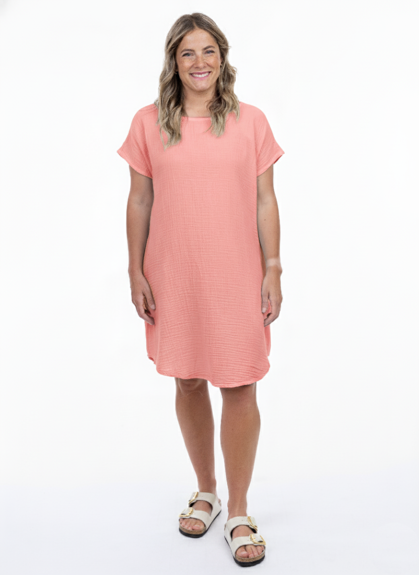 TUNIC DRESS | MEGHAN-Dress-SHANNON PASSERO-SMALL-WATERMELON-Coriander