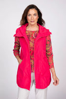 TUNIC VEST | RUCHED COLLAR-Jackets & Sweaters-OLIVIA-SMALL-AZALEA-Coriander