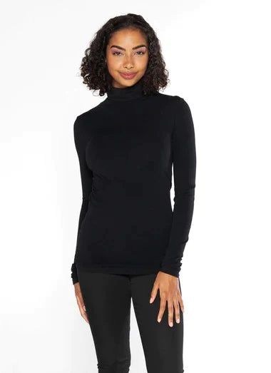 TURTLENECK TOP | LONGSLEEVE-Basics-CEST MOI-ONE SIZE-Black-Coriander