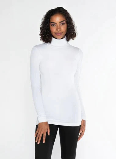 TURTLENECK TOP | LONGSLEEVE-Basics-CEST MOI-ONE SIZE-White-Coriander
