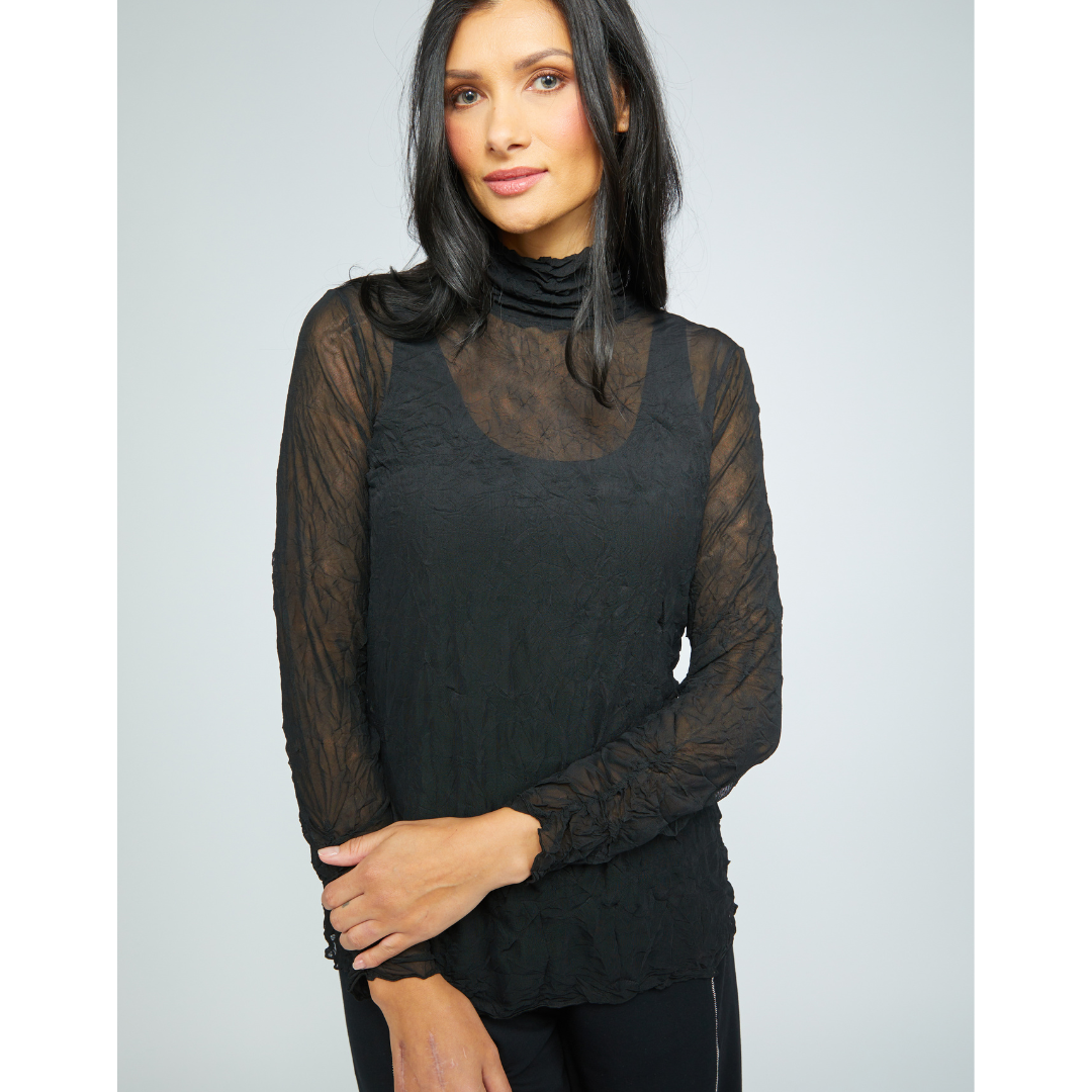 TURTLENECK TOP | RUCHED-Tops-OLIVIA-Coriander