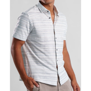 TWILIGHT TERRY PINSTRIPE S/S SHIRT-Shirts & Tops-STONE ROSE-MEDIUM-LIGHT BLUE-Coriander