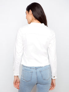 TWILL JACKET | FRINGE EDGE-Jackets & Sweaters-CHARLIE B-Coriander