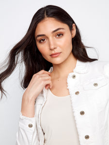 TWILL JACKET | FRINGE EDGE-Jackets & Sweaters-CHARLIE B-Coriander