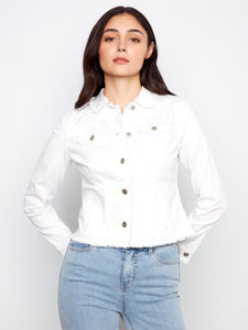 TWILL JACKET | FRINGE EDGE-Jackets & Sweaters-CHARLIE B-Coriander