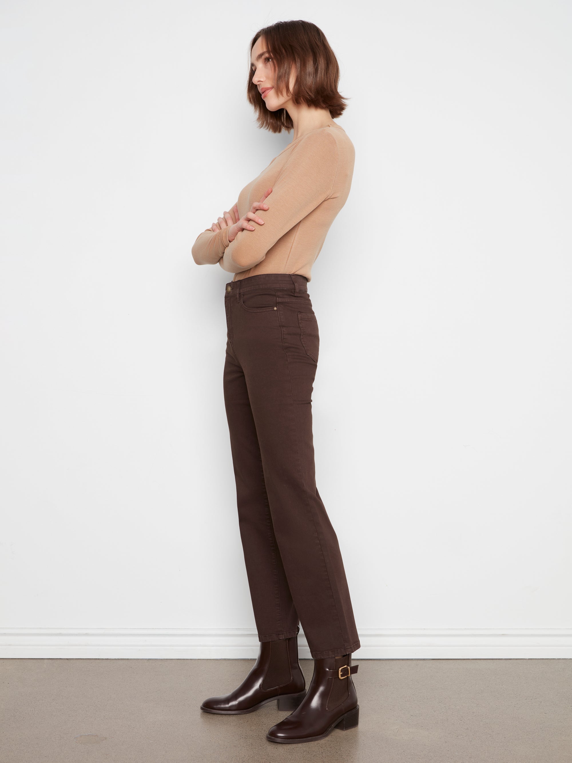 TWILL PANTS | STRAIGHT LEG-Bottoms-CHARLIE B-Coriander
