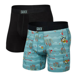 ULTRA 2PK - GONE FISHING/BLACK-Intimates-SAXX-MEDIUM-GONE FISHING-BLACK-Coriander