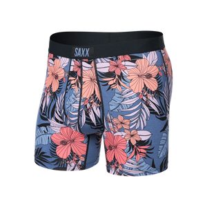 ULTRA BOXER BRIEF | HIBISCUS JUNGLE-BLUE-Intimates-SAXX-Coriander