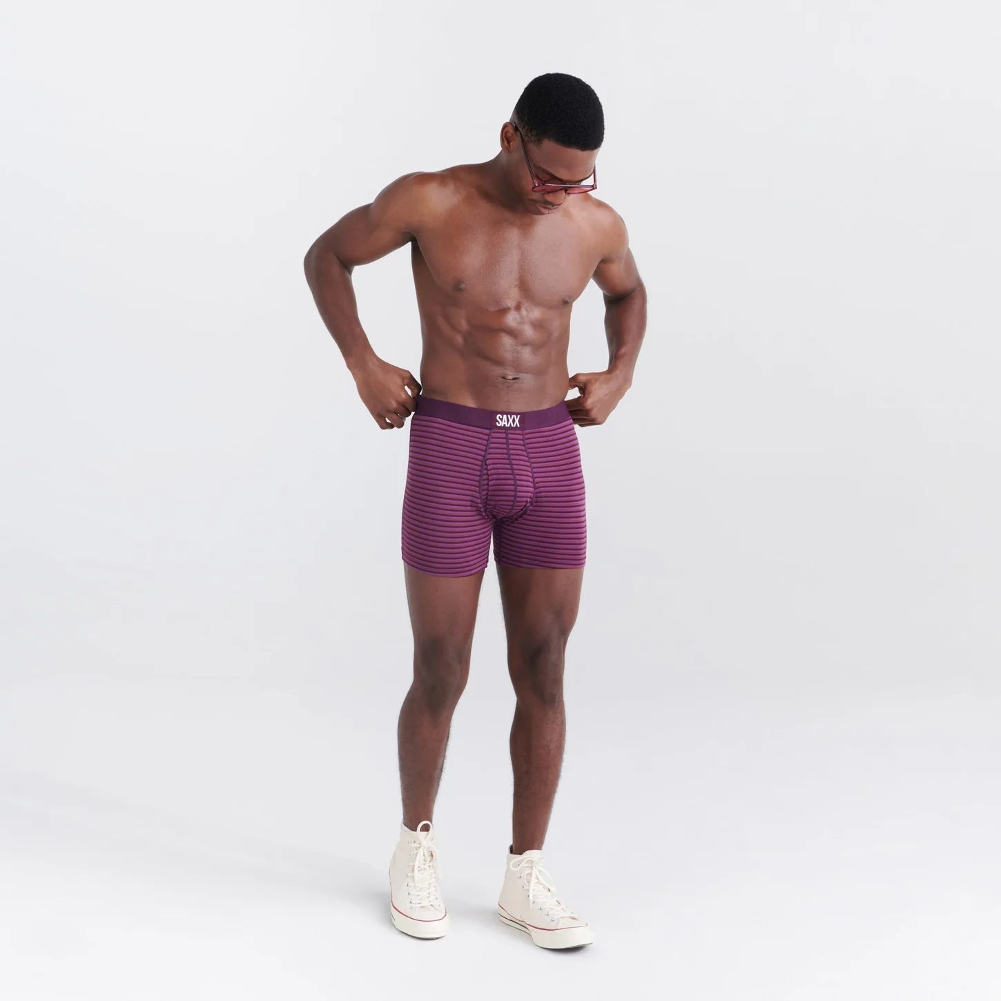 ULTRA - PLUM MICRO STRIPE-Intimates-SAXX-Coriander