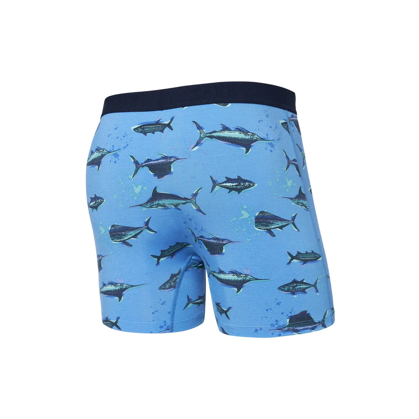 ULTRA SUPER SOFT BOXER BRIEF | FISH ON SAIL BLUE-Intimates-SAXX-Coriander