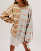 UPTOWN STRIPE PULLOVER-Tops-FREE PEOPLE-XSMALL-CAMEL GREY COMBO-Coriander