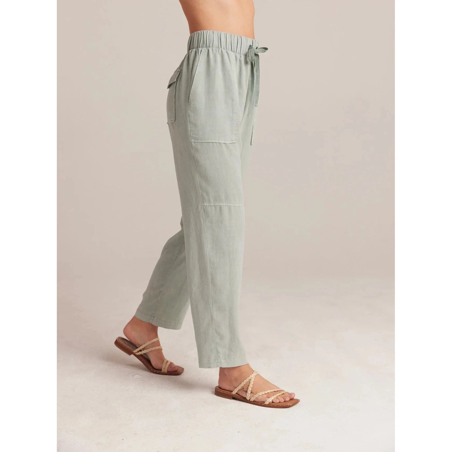 UTILITY TIE WAIST TROUSER-Bottoms-BELLA DAHL-Coriander