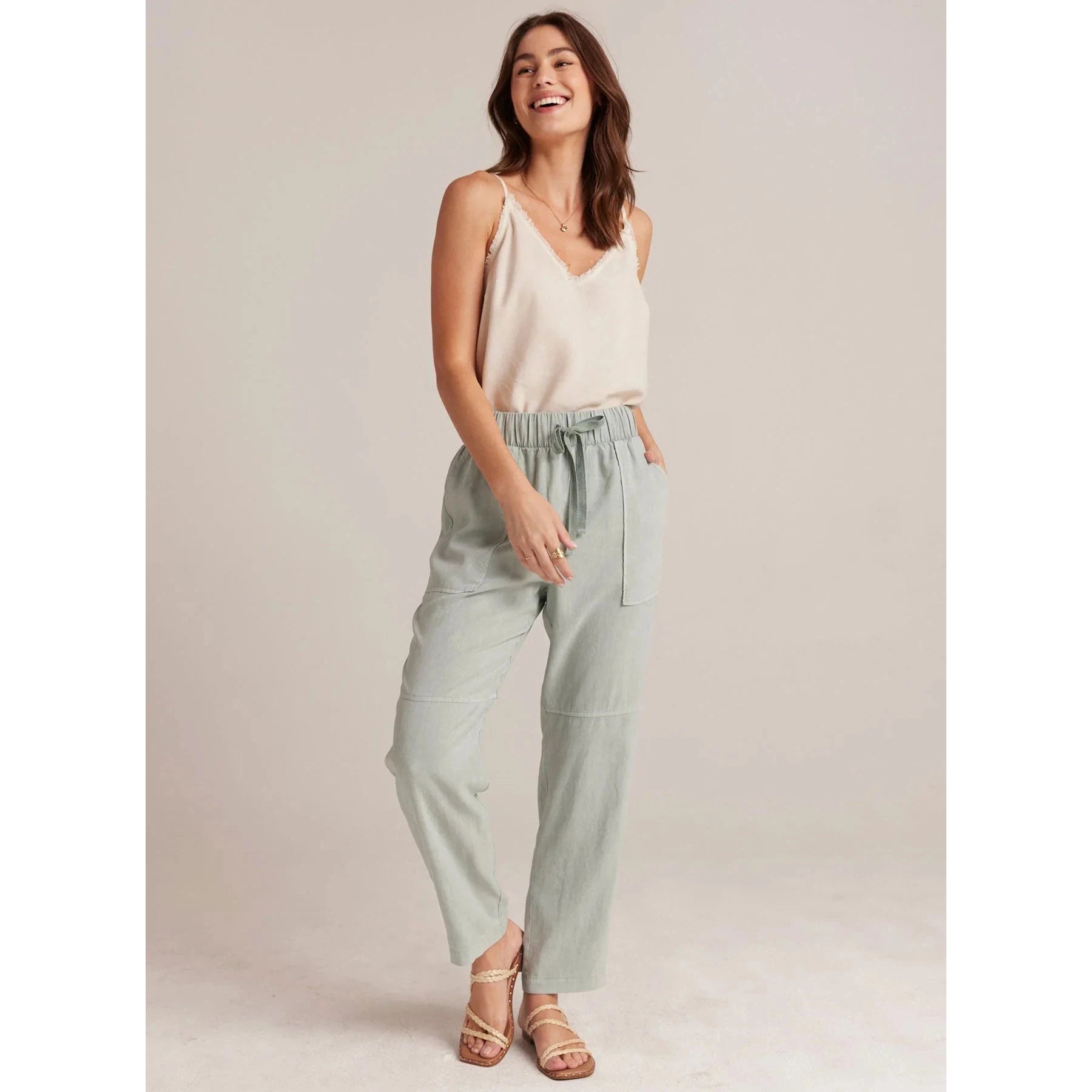 UTILITY TIE WAIST TROUSER-Bottoms-BELLA DAHL-Coriander