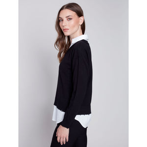 V NECK FOOLER SWEATER-Jackets & Sweaters-CHARLIE B-Coriander