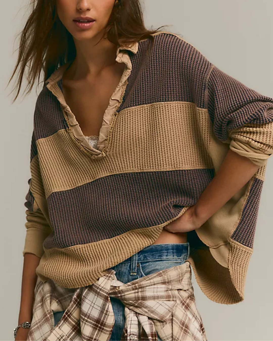V-NECK TOP | RAINN THERMAL