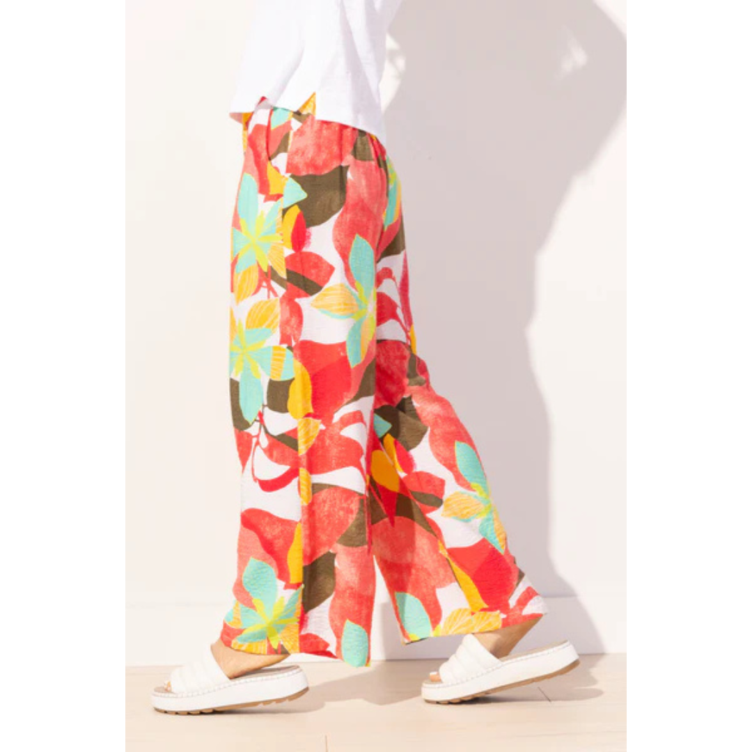 VACAY PANT | TROPICAL FLORAL-Bottoms-ESCAPE-Coriander