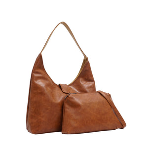 VEGAN 2-IN-1 REVERSIBLE HOBO BAG | CHARLENE-Bags & Wallets-S-Q-Coriander