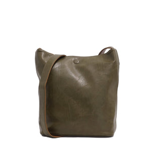 VEGAN 2-IN-1 REVERSIBLE HOBO BAG | FREDA-Bags & Wallets-S-Q-OLIVE-BROWN-Coriander