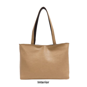 VEGAN 2-IN-1 REVERSIBLE TOTE | LOIS-Bags & Wallets-S-Q-Coriander