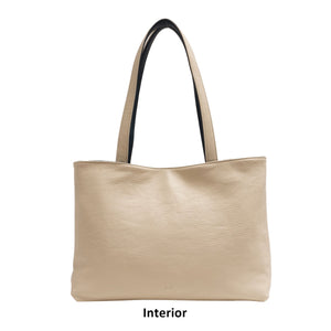 VEGAN 2-IN-1 REVERSIBLE TOTE | LOIS-Bags & Wallets-S-Q-Coriander