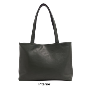 VEGAN 2-IN-1 REVERSIBLE TOTE | LOIS-Bags & Wallets-S-Q-Coriander